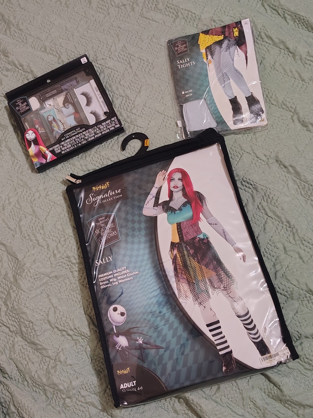 Disney Sally Women's Halloween Costume Set in Black, Teal, Red & Yellow